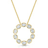 Berry's 18ct Yellow Gold Oval Cut  Diamond Circle Pendant - Berry's Jewellers