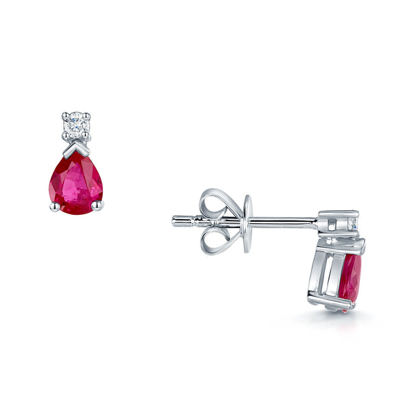 Berry's 18ct Ruby And Diamond Earrings - Berry's Jewellers