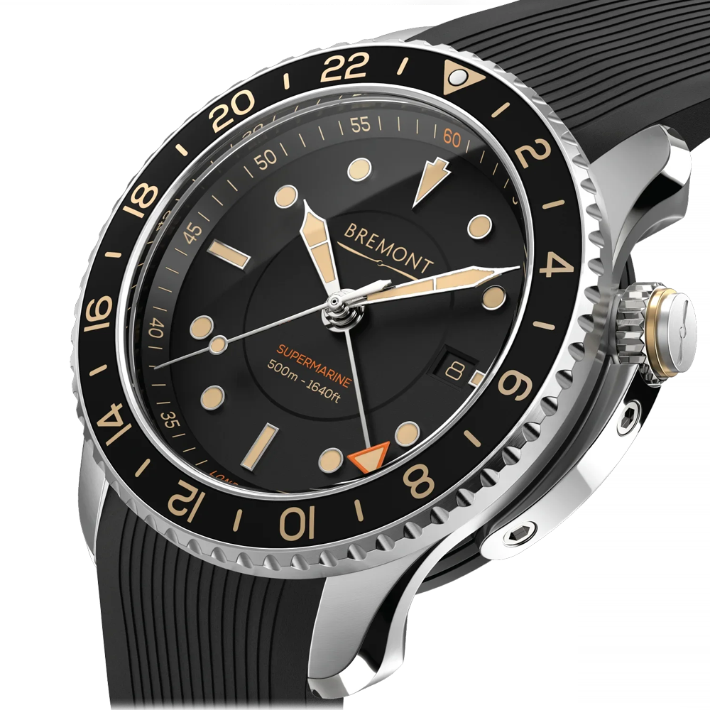 Supermarine S502 43mm Steel Men's Rubber Strap Watch