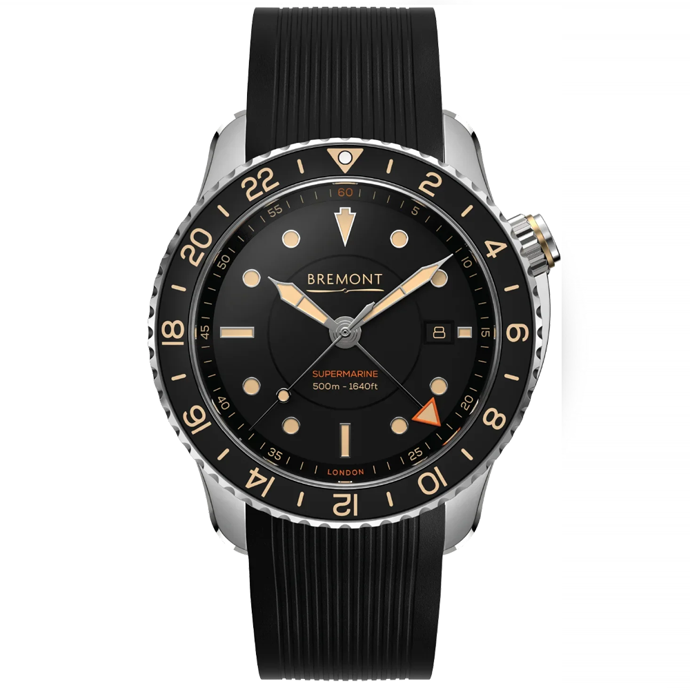 Supermarine S502 43mm Steel Men's Rubber Strap Watch