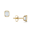 Berry's 18ct Yellow Gold Emerald Cut Diamond Stud Earrings - Berry's Jewellers