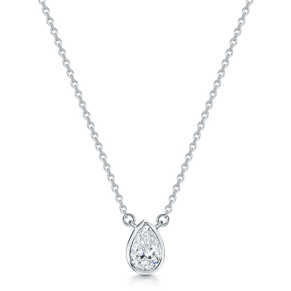 Berry's 18ct White Gold Pear Cut Diamond 0