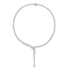 18ct White Gold Marquise Cut Diamond Drop Collarette