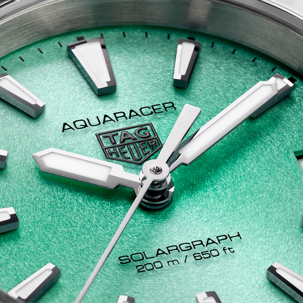 TAG Heuer Aquaracer Professional 200 Solargraph 34mm Green Dial Watch - Berry's Jewellers