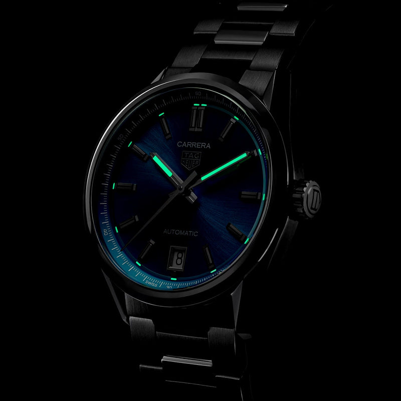 TAG Heuer Carrera 36mm Turquoise Blue Dial Ladies Bracelet Watch - Berry's Jewellers