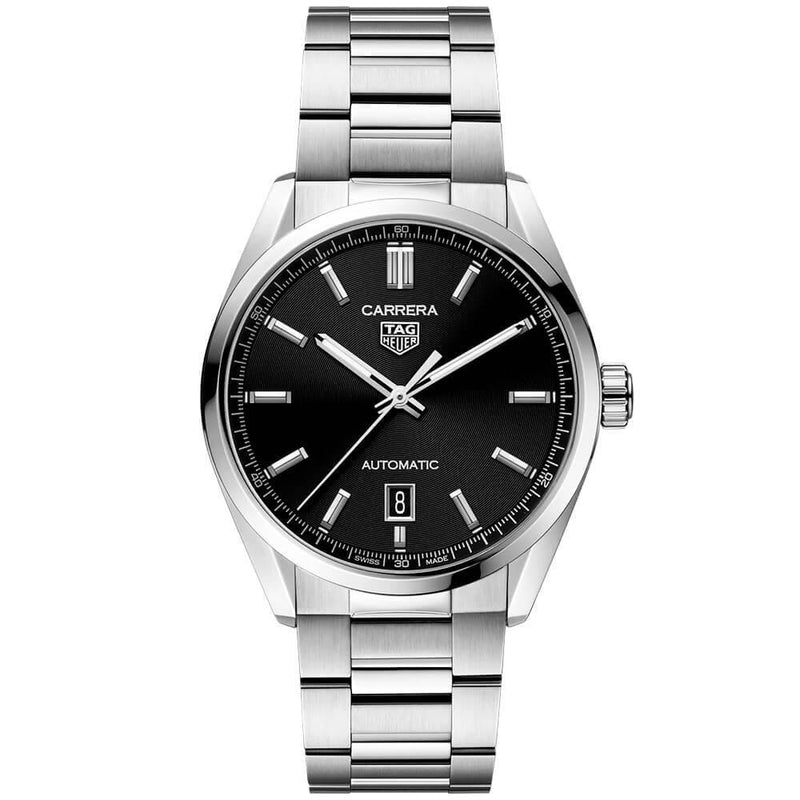 TAG Heuer Carrera 39mm Black Dial Men's Automatic Bracelet Watch - Berry's Jewellers