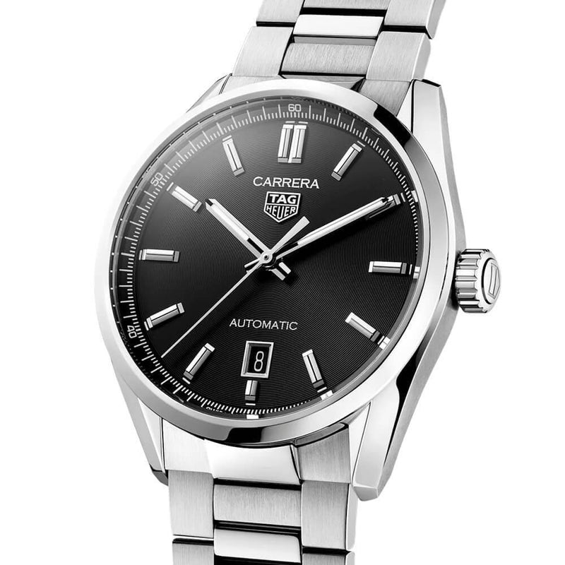 TAG Heuer Carrera 39mm Black Dial Men's Automatic Bracelet Watch - Berry's Jewellers