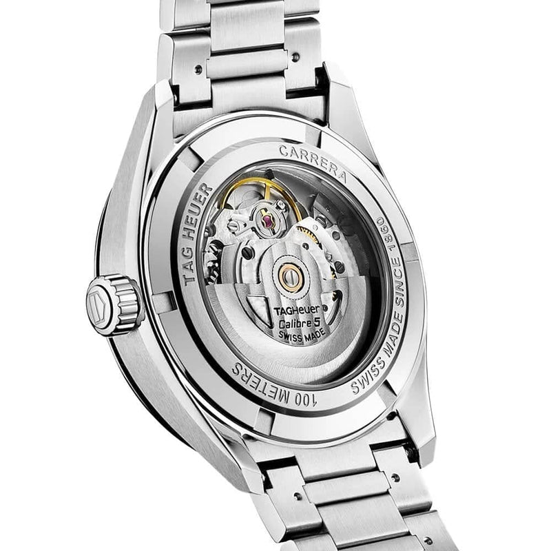 TAG Heuer Carrera 39mm Black Dial Men's Automatic Bracelet Watch - Berry's Jewellers