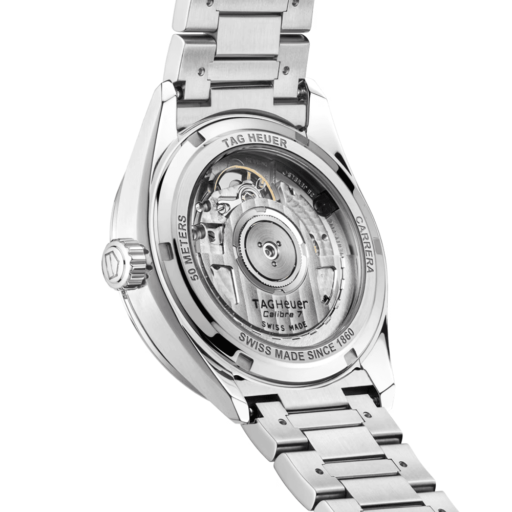 TAG Heuer Carrera Date 36mm Vibrant Pink Diamond Dial Ladies Bracelet Watch - Berry's Jewellers