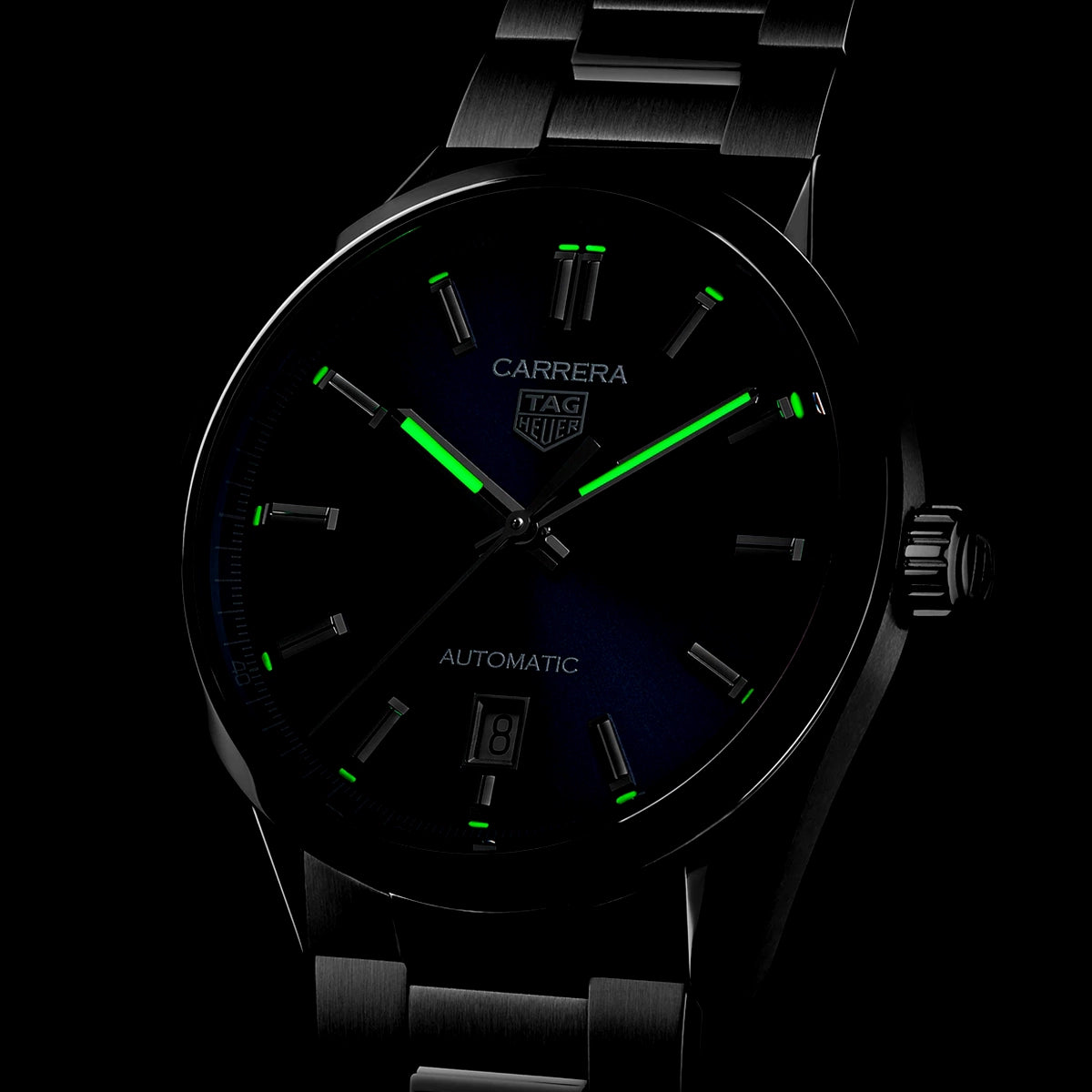TAG Heuer Carrera Date 39mm Blue Dial Men's Automatic Bracelet Watch - Berry's Jewellers