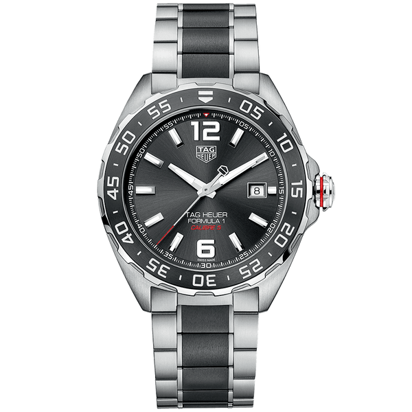 TAG Heuer Formula 1 43mm Anthracite Dial Men's Automatic Two-Tone Bracelet Watch - Berry's Jewellers