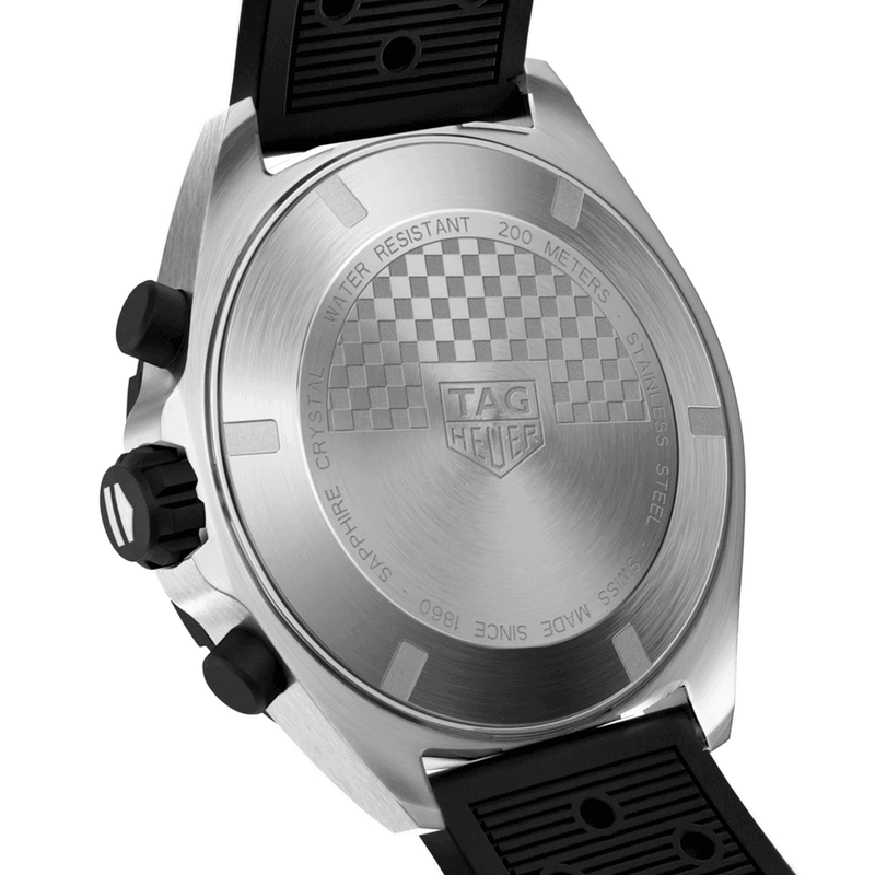 TAG Heuer Formula 1 43mm Black Dial Quartz Chronograph Rubber Strap Watch - Berry's Jewellers