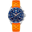 TAG Heuer Formula 1 43mm Blue/Orange Dial Men's Rubber Strap Watch - Berry's Jewellers