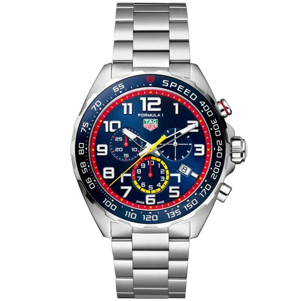 TAG Heuer Formula 1 x Red Bull Racing Special Edition 43mm Blue Dial Bracelet Watch - Berry's Jewellers