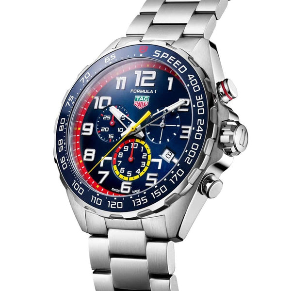 TAG Heuer Formula 1 x Red Bull Racing Special Edition 43mm Blue Dial Bracelet Watch - Berry's Jewellers