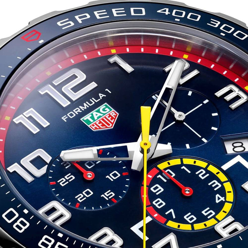 TAG Heuer Formula 1 x Red Bull Racing Special Edition 43mm Blue Dial Rubber Strap Watch - Berry's Jewellers