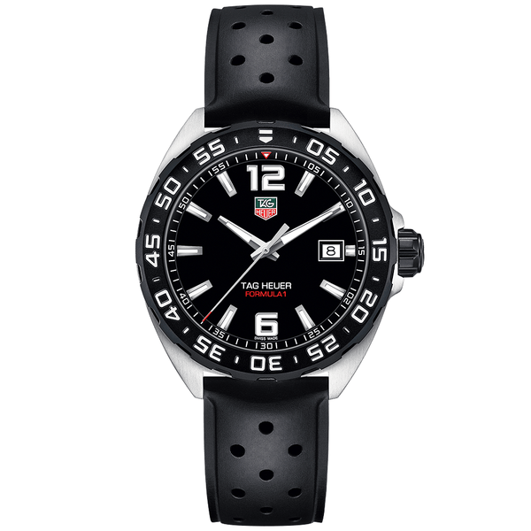 TAG Heuer Formula One Quartz Steel Black Dial Men's Strap Watch - Berry's Jewellers