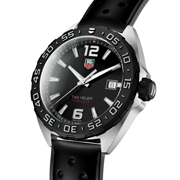 TAG Heuer Formula One Quartz Steel Black Dial Men's Strap Watch - Berry's Jewellers