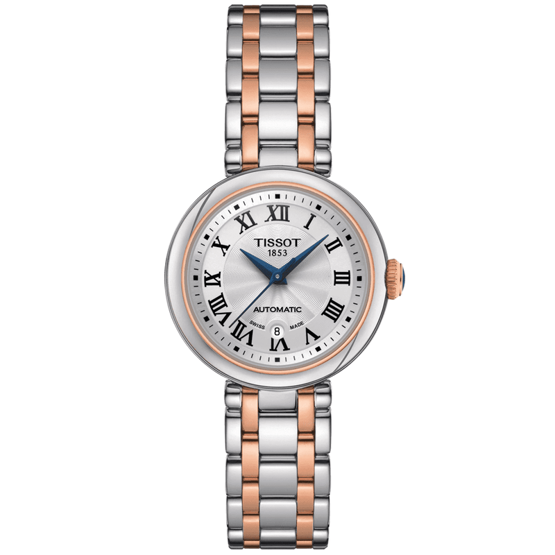 Tissot Bellissima 29mm Automatic Steel and Rose PVD Braclet Watch - Berry's Jewellers