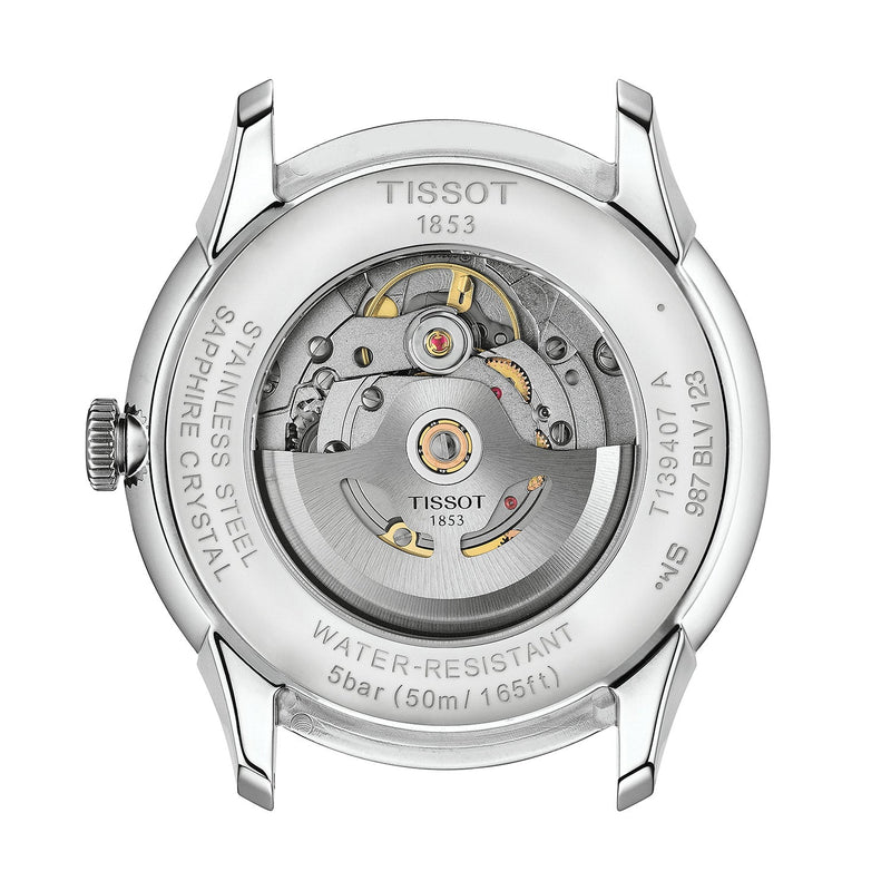 Tissot Chemin des Tourelles 42mm Ivory Dial Automatic Bracelet Watch - Berry's Jewellers