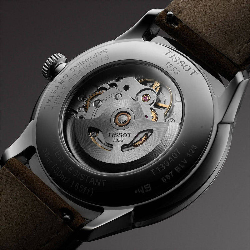 Tissot Chemin des Tourelles 42mm Ivory Dial Automatic Bracelet Watch - Berry's Jewellers