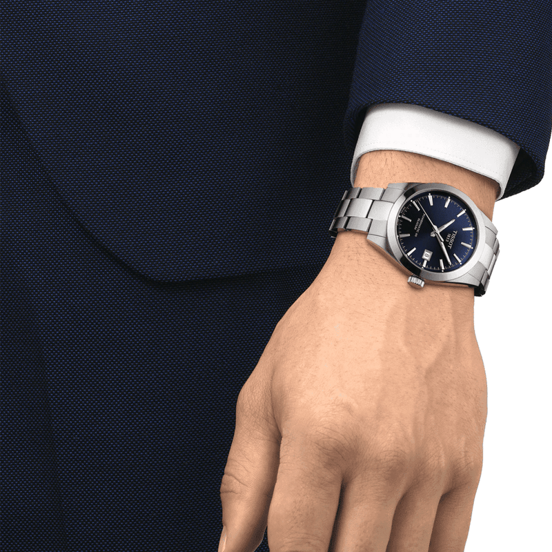 Tissot Gentleman 40mm Blue Dial Bracelet Watch - Berry's Jewellers