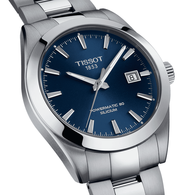 Tissot Gentleman 40mm Blue Dial Bracelet Watch - Berry's Jewellers