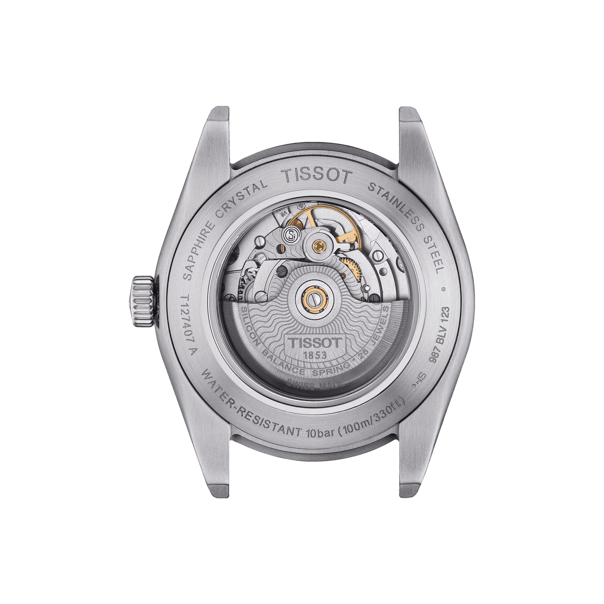Tissot Gentleman Powermatic 80 Ice Blue Dial Bracelet Watch - Berry's Jewellers