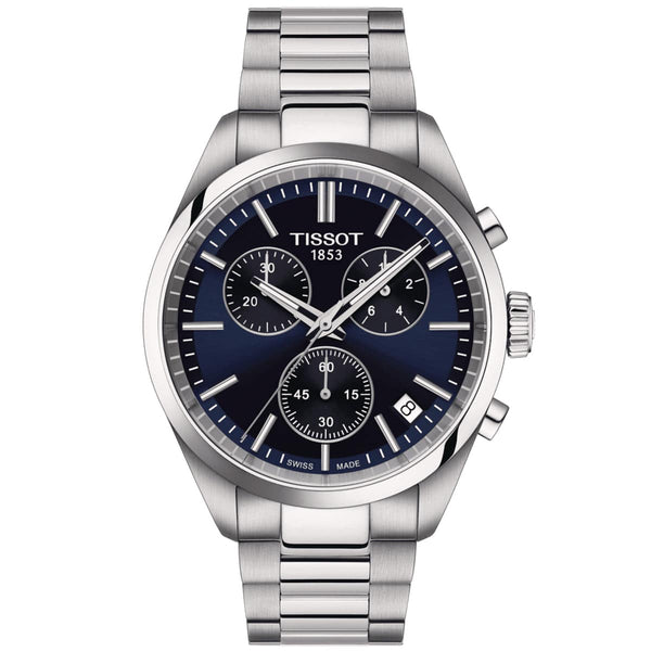 Tissot PR 100 40mm Blue Dial Men's Chronograph Watch - Berry's Jewellers