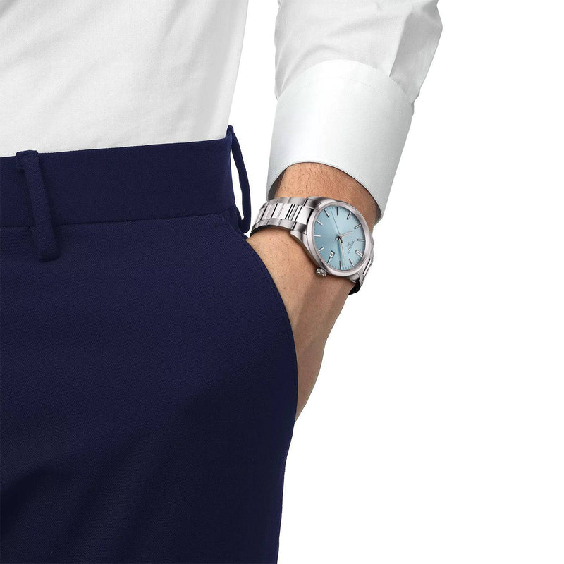 Tissot PR 100 40mm Ice Blue Dial Men's Quartz Bracelet Watch - Berry's Jewellers