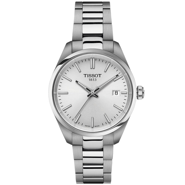 Tissot PR100 34mm Silver Dial Steel Bracelet Quartz Watch - Berry's Jewellers
