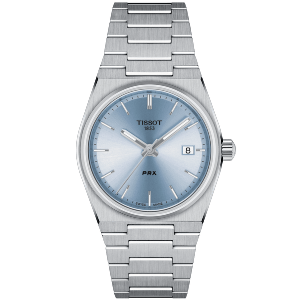 Tissot PRX 35mm Light Blue Dial Quartz Bracelet Watch - Berry's Jewellers