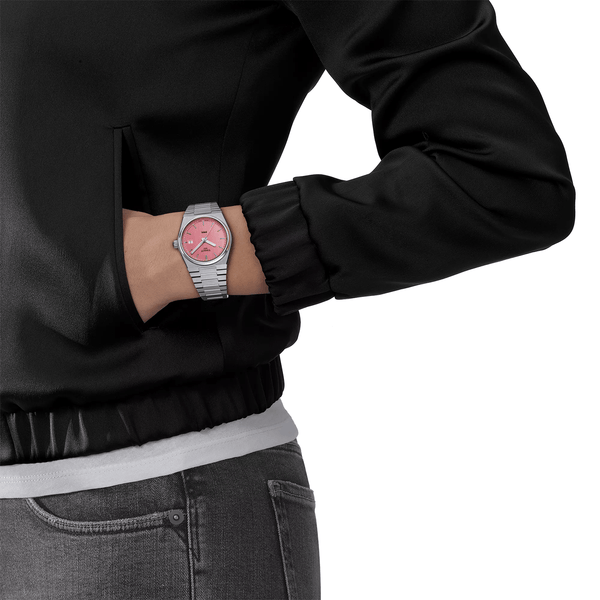 Tissot PRX 35mm Quartz Pink Dial  Bracelet Watch - Berry's Jewellers