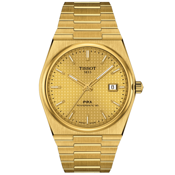 Tissot PRX Powermatic 80 40mm Yellow Gold PVD Automatic Bracelet Watch - Berry's Jewellers