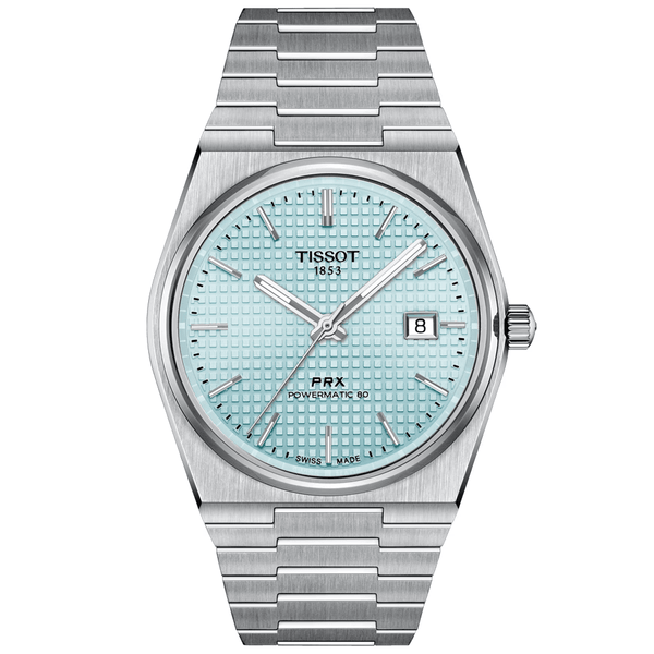 Tissot PRX Steel 40mm Ice Blue Dial Automatic Men's Bracelet Watch - Berry's Jewellers