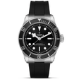 TUDOR Black Bay 41mm Monochrome Black Dial & Bezel Men's Rubber Strap Watch - Berry's Jewellers