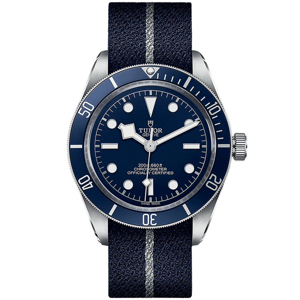 TUDOR Black Bay 58 39mm Navy Blue Dial & Bezel Automatic Fabric Strap Watch - Berry's Jewellers