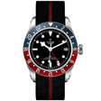 TUDOR Black Bay GMT 41mm Black Dial Automatic Men's Fabric Strap Watch - Berry's Jewellers