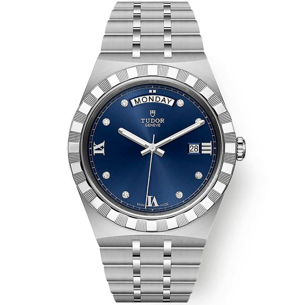 Day 41mm Blue Diamond Set Dial Men's Automatic Watch - Berry's Jewellers