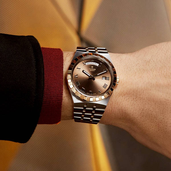 Day 41mm S&G Brown Roman Dial Automatic Watch - Berry's Jewellers