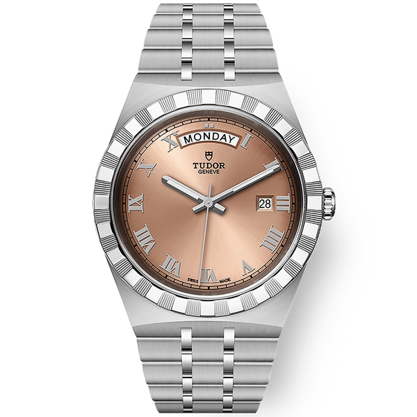 Date 41mm Salmon Dial Men's Automatic Bracelet Watch - Berry's Jewellers