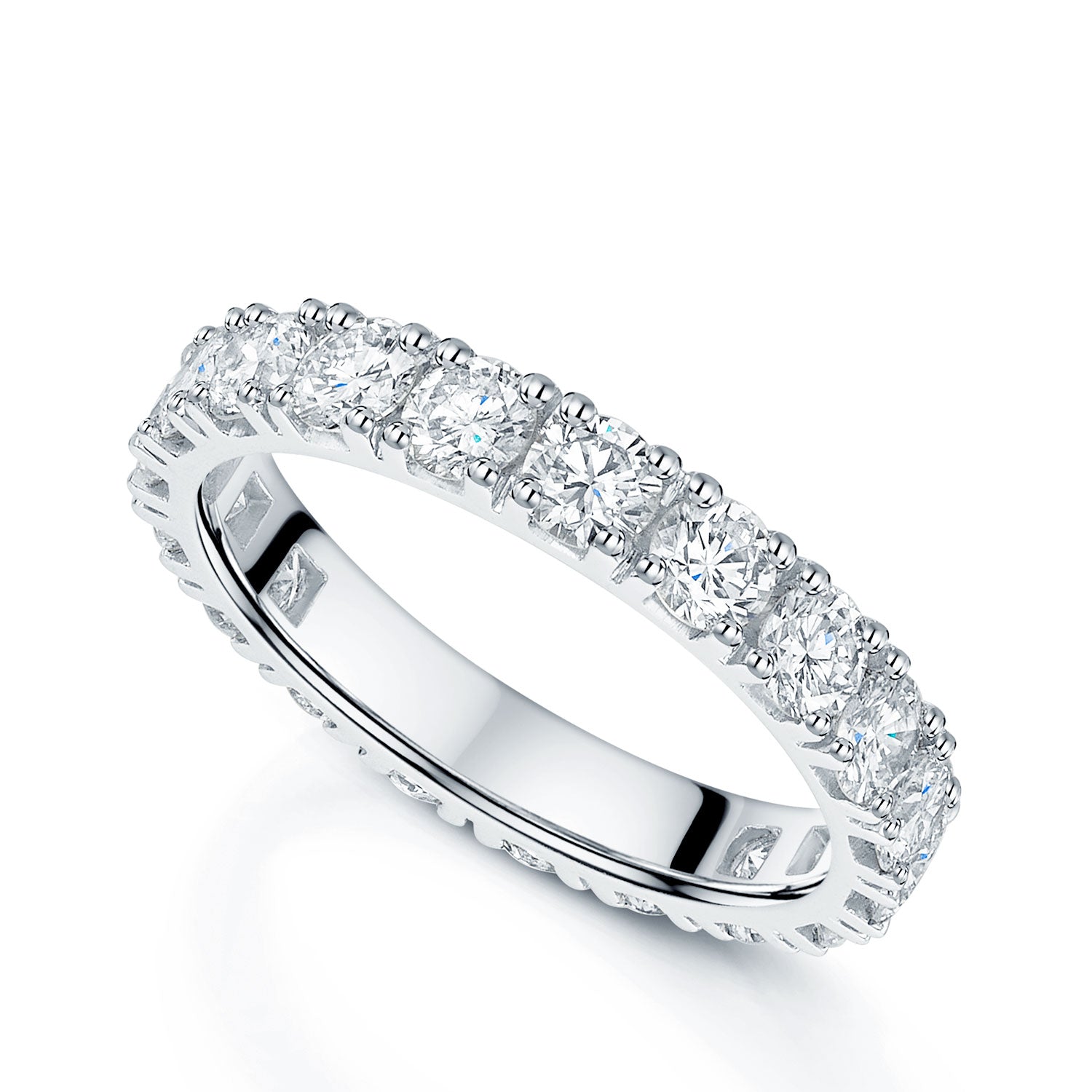 Platinum Claw Set Full Eternity Ring