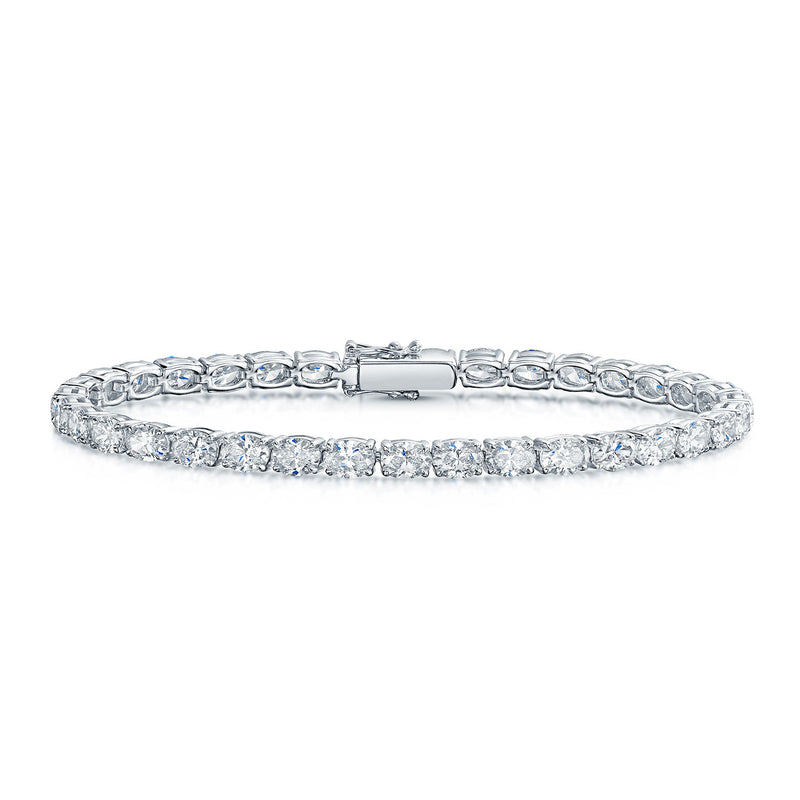 Berry's Platinum Oval Cut Diamond Tennis Bracelet - Berry's Jewellers