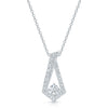 Berry's 18ct White Gold Round Brilliant Diamond Vintage Style Pendant - Berry's Jewellers