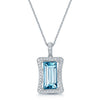Berry's 18ct White Gold Aquamarine And Diamond Pendant - Berry's Jewellers