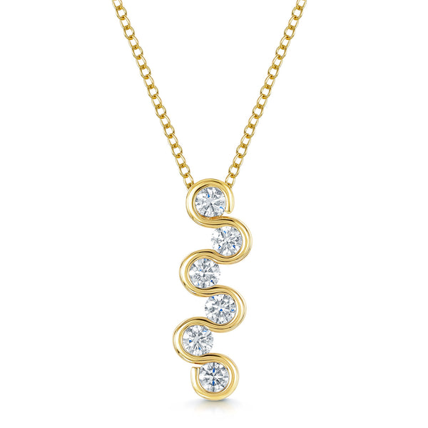 Berry's 18ct Yellow Gold Fancy Diamond Drop Pendant - Berry's Jewellers