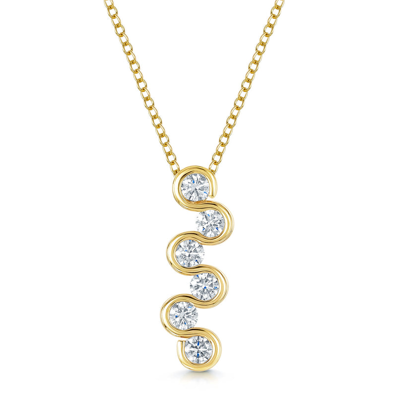 Berry's 18ct Yellow Gold Fancy Diamond Drop Pendant - Berry's Jewellers