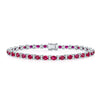 Berry's 18ct White Gold Ruby And Diamond Tennis Bracelet - Berry's Jewellers