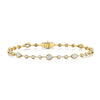 Berry's 18ct Yellow Gold Mixed Cut Diamond Rub over Bracelet - Berry's Jewellers