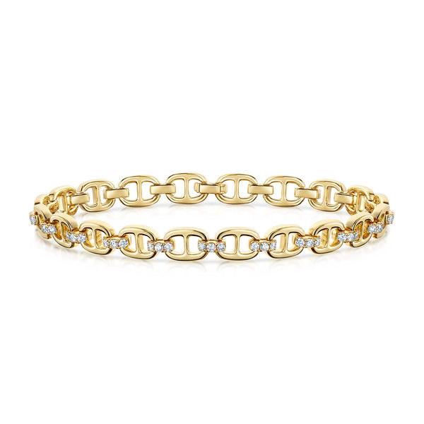 Berry's 18ct Yellow Gold Diamond Set Link Bracelet - Berry's Jewellers